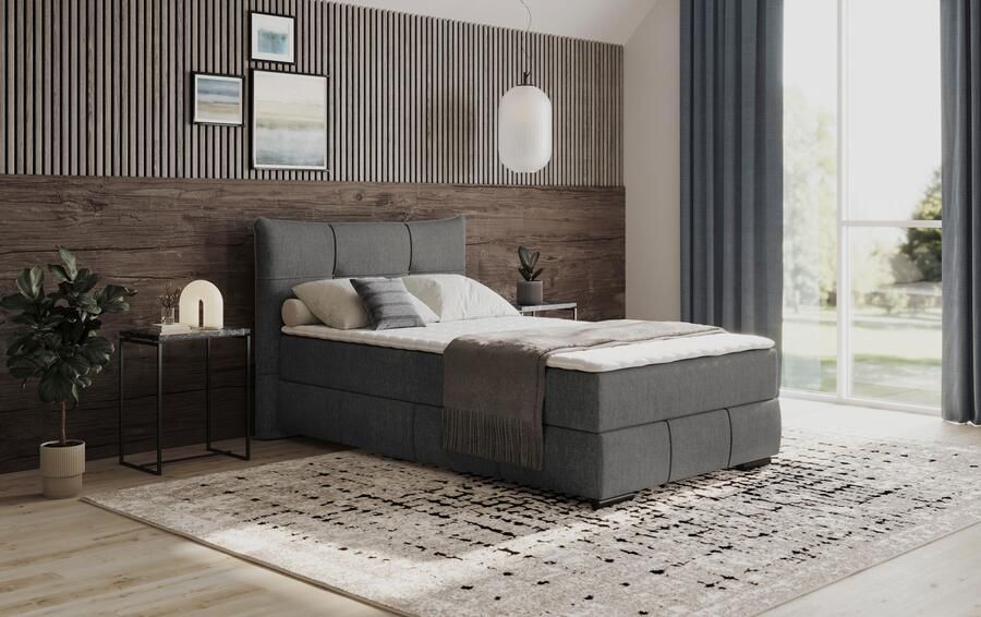 Mr. Couch Boxspring Brewdley met bedkist incl. matras Topmatras en sierkussen in verschillende hardheden beschikbaar - Foto 3