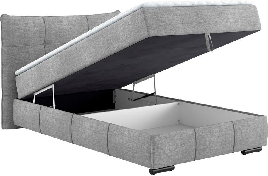 Mr. Couch Boxspring Brewdley met bedkist incl. matras Topmatras en sierkussen in verschillende hardheden beschikbaar