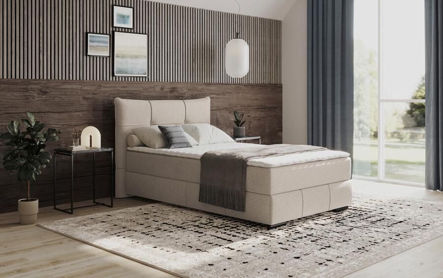 Mr. Couch Boxspring Brewdley met bedkist incl. matras Topmatras en sierkussen in verschillende hardheden beschikbaar - Foto 3