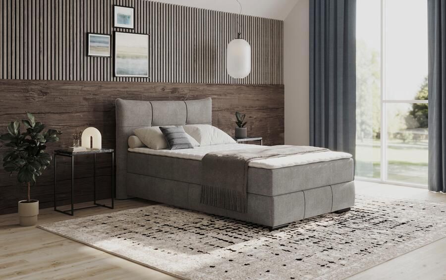 Mr. Couch Boxspring Brewdley met bedkist incl. matras Topmatras en sierkussen in verschillende hardheden beschikbaar - Foto 3