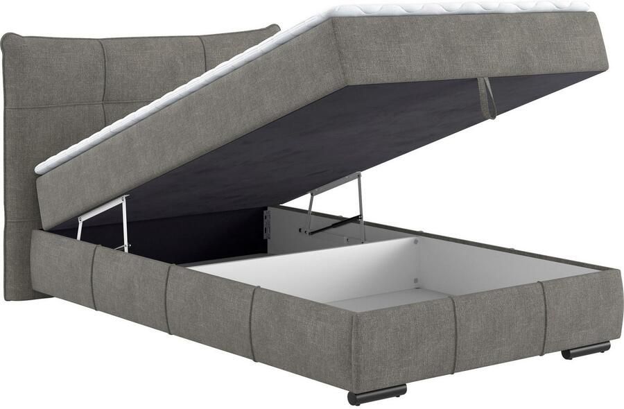 Mr. Couch Boxspring Brewdley met bedkist incl. matras Topmatras en sierkussen in verschillende hardheden beschikbaar