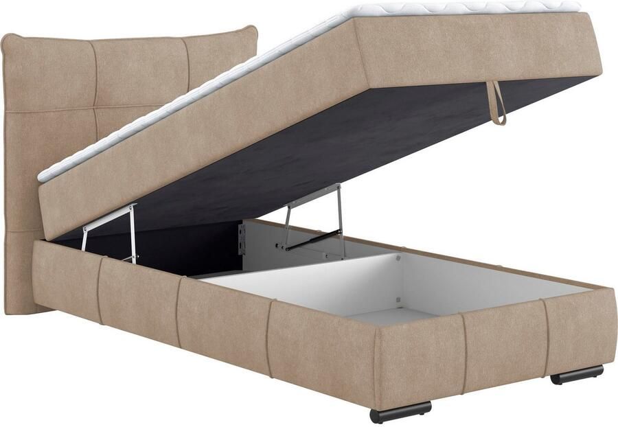 Mr. Couch Boxspring Brewdley met bedkist incl. matras Topmatras en sierkussen in verschillende hardheden beschikbaar