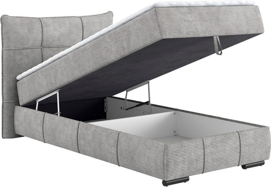 Mr. Couch Boxspring Brewdley met bedkist incl. matras Topmatras en sierkussen in verschillende hardheden beschikbaar