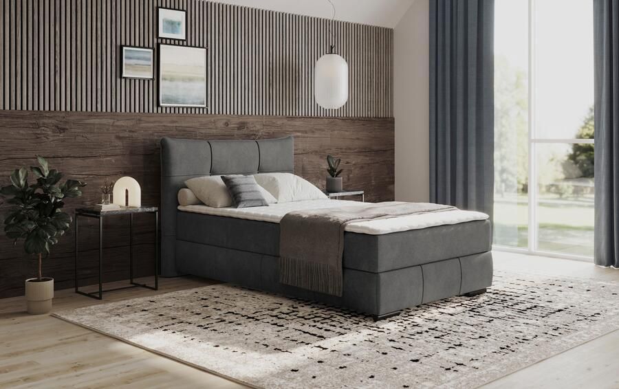 Mr. Couch Boxspring Brewdley met bedkist incl. matras Topmatras en sierkussen in verschillende hardheden beschikbaar - Foto 3