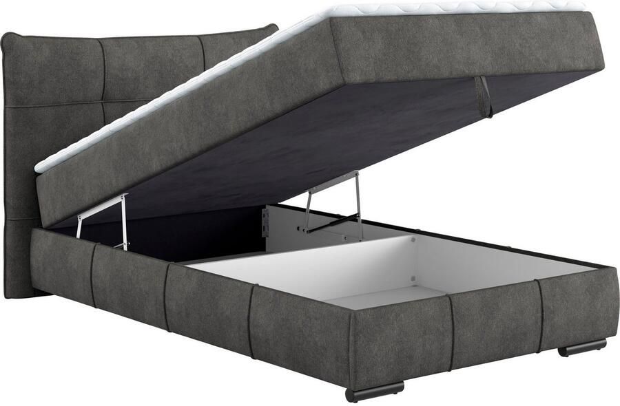 Mr. Couch Boxspring Brewdley met bedkist incl. matras Topmatras en sierkussen in verschillende hardheden beschikbaar