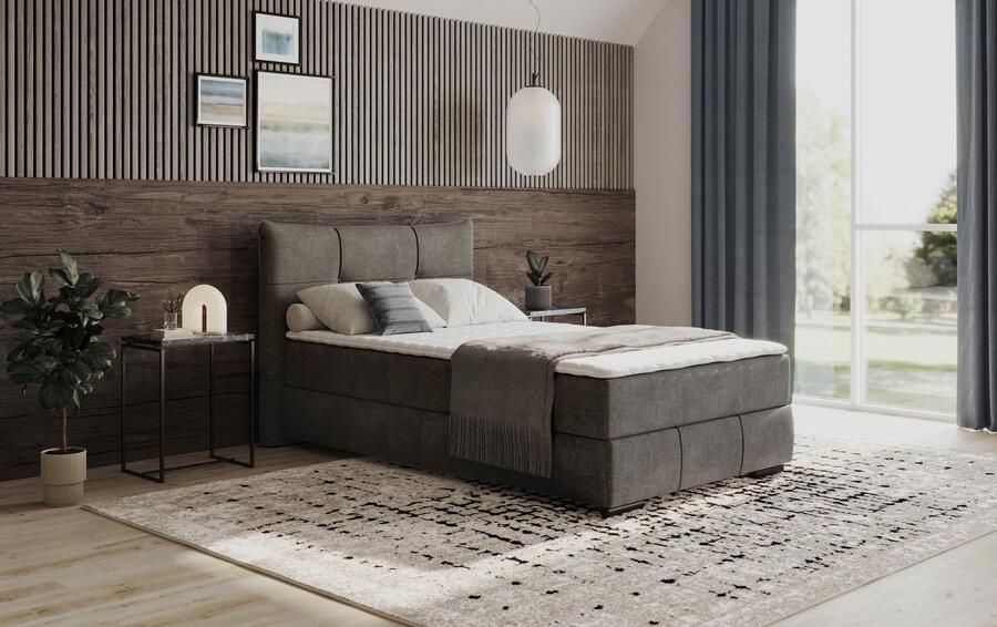 Mr. Couch Boxspring Brewdley met bedkist incl. matras Topmatras en sierkussen in verschillende hardheden beschikbaar - Foto 3