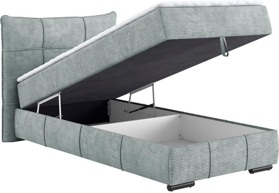 Mr. Couch Boxspring Brewdley met bedkist incl. matras Topmatras en sierkussen in verschillende hardheden beschikbaar