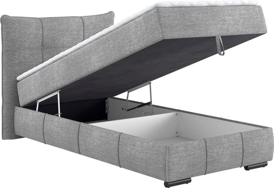 Mr. Couch Boxspring Brewdley met bedkist incl. matras Topmatras en sierkussen in verschillende hardheden beschikbaar