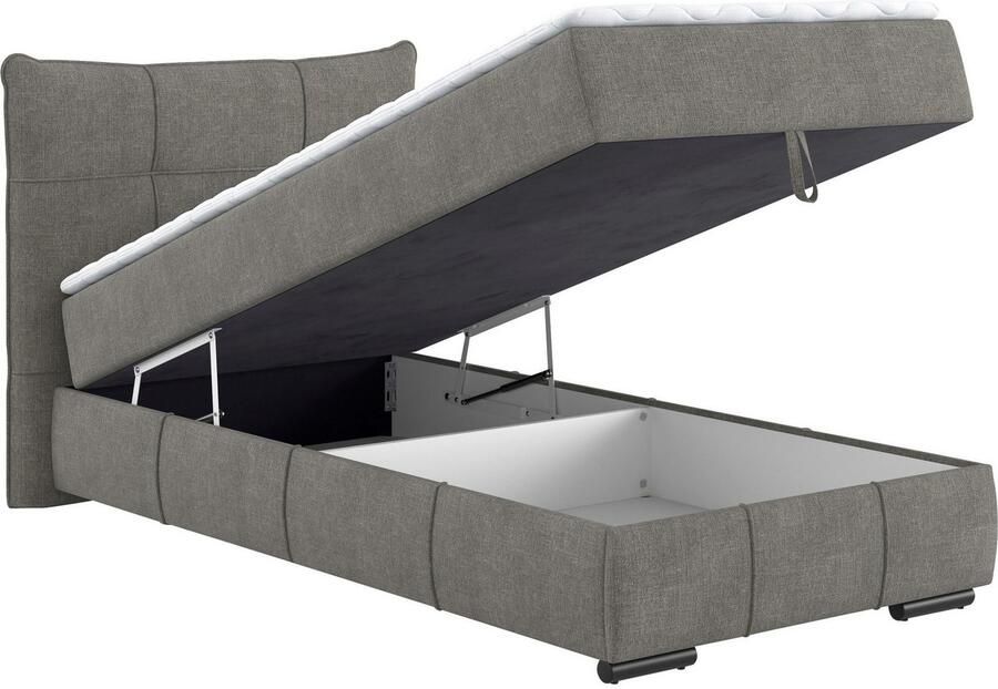 Mr. Couch Boxspring Brewdley met bedkist incl. matras Topmatras en sierkussen in verschillende hardheden beschikbaar