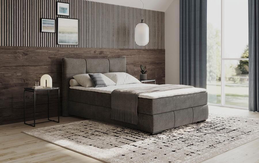 Mr. Couch Boxspring Brewdley met bedkist incl. matras Topmatras en sierkussen in verschillende hardheden beschikbaar - Foto 3