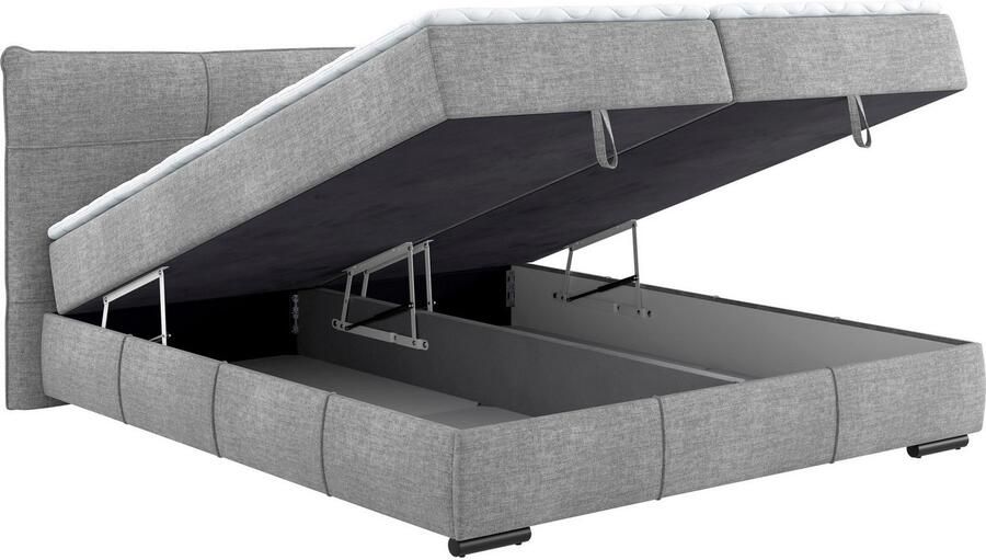 Mr. Couch Boxspring Brewdley met bedkist incl. matras Topmatras en sierkussen in verschillende hardheden beschikbaar