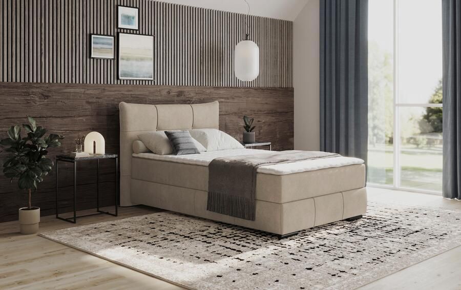 Mr. Couch Boxspring Brewdley met bedkist incl. matras Topmatras en sierkussen in verschillende hardheden beschikbaar - Foto 3