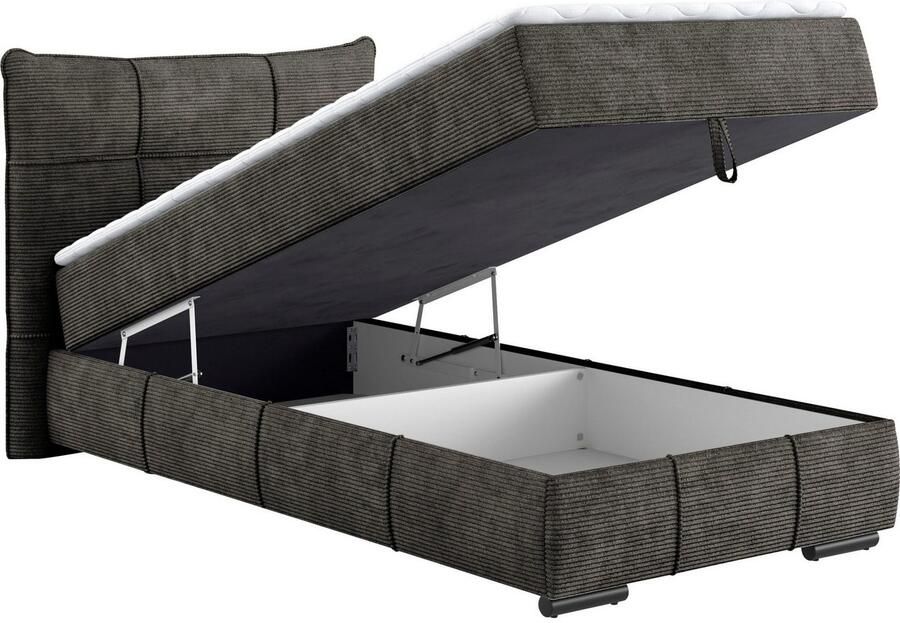 Mr. Couch Boxspring Brewdley met bedkist incl. matras Topmatras en sierkussen in verschillende hardheden beschikbaar