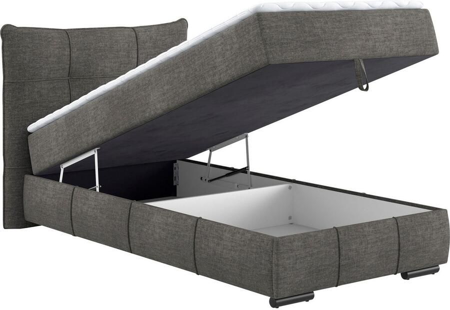 Mr. Couch Boxspring Brewdley met bedkist incl. matras Topmatras en sierkussen in verschillende hardheden beschikbaar