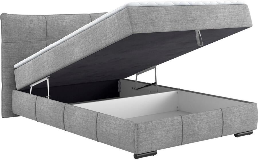 Mr. Couch Boxspring Brewdley met bedkist incl. matras Topmatras en sierkussen in verschillende hardheden beschikbaar