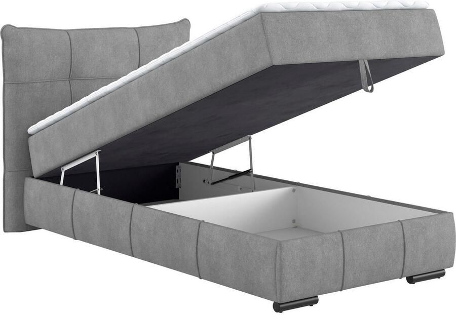 Mr. Couch Boxspring Brewdley met bedkist incl. matras Topmatras en sierkussen in verschillende hardheden beschikbaar