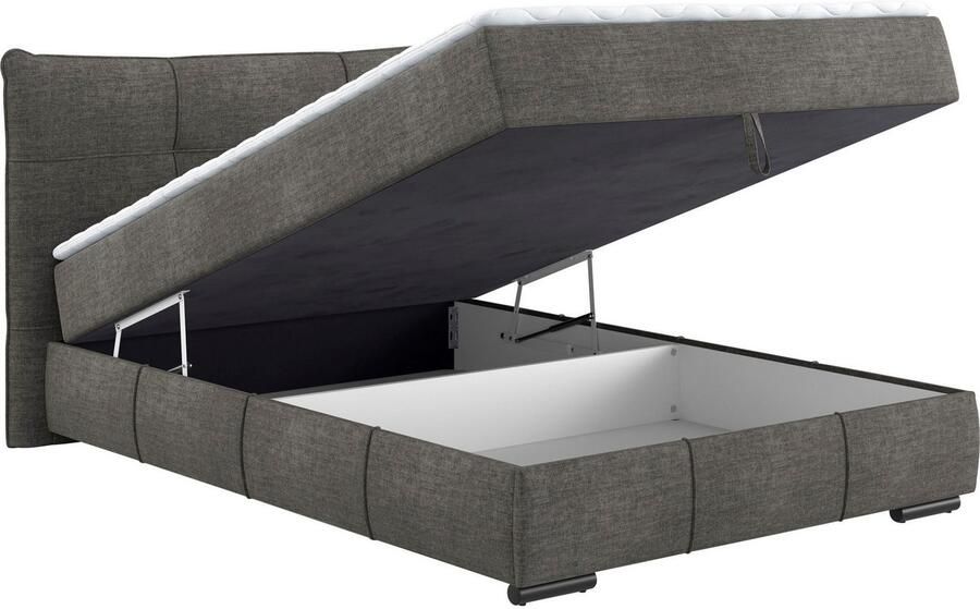 Mr. Couch Boxspring Brewdley met bedkist incl. matras Topmatras en sierkussen in verschillende hardheden beschikbaar