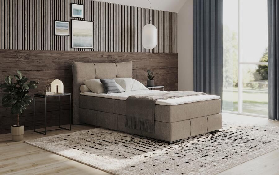 Mr. Couch Boxspring Brewdley met bedkist incl. matras Topmatras en sierkussen in verschillende hardheden beschikbaar - Foto 3