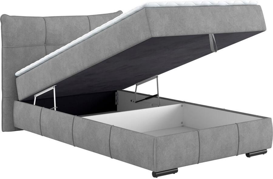 Mr. Couch Boxspring Brewdley met bedkist incl. matras Topmatras en sierkussen in verschillende hardheden beschikbaar