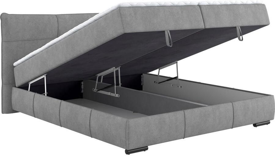 Mr. Couch Boxspring Brewdley met bedkist incl. matras Topmatras en sierkussen in verschillende hardheden beschikbaar