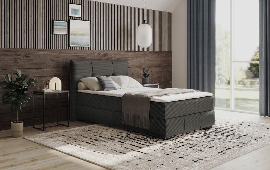 Mr. Couch Boxspring Brewdley met bedkist incl. matras Topmatras en sierkussen in verschillende hardheden beschikbaar - Foto 3