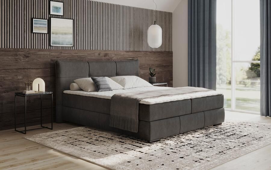 Mr. Couch Boxspring Brewdley met bedkist incl. matras Topmatras en sierkussen in verschillende hardheden beschikbaar - Foto 3