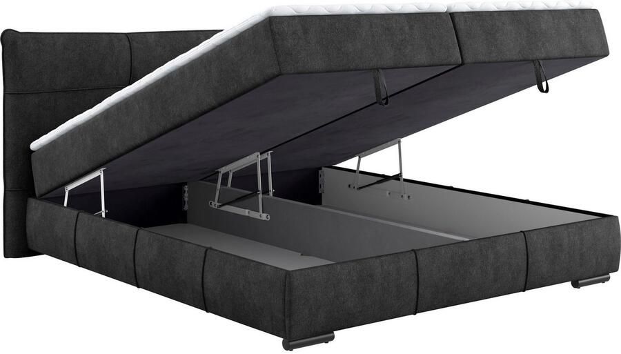 Mr. Couch Boxspring Brewdley met bedkist incl. matras Topmatras en sierkussen in verschillende hardheden beschikbaar