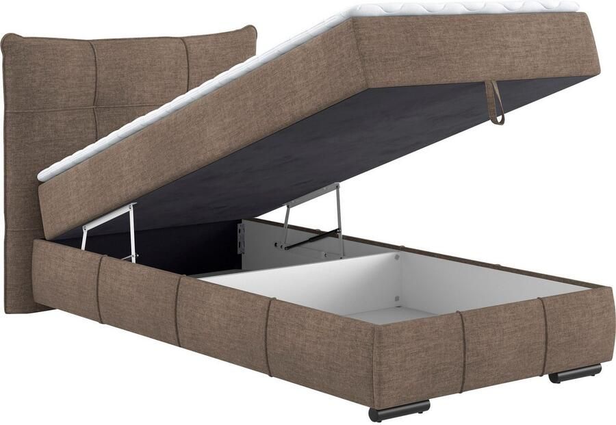 Mr. Couch Boxspring Brewdley met bedkist incl. matras Topmatras en sierkussen in verschillende hardheden beschikbaar