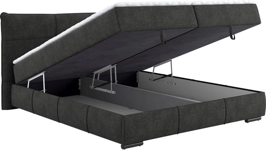 Mr. Couch Boxspring Brewdley met bedkist incl. matras Topmatras en sierkussen in verschillende hardheden beschikbaar