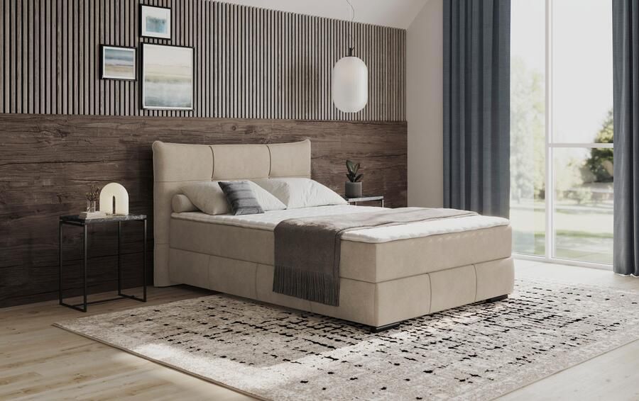 Mr. Couch Boxspring Brewdley met bedkist incl. matras Topmatras en sierkussen in verschillende hardheden beschikbaar - Foto 3