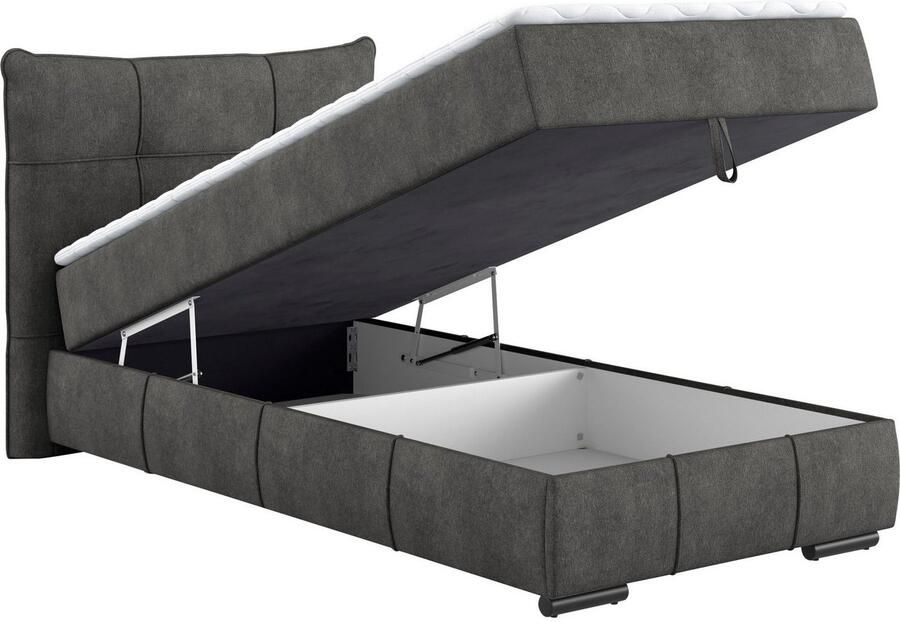 Mr. Couch Boxspring Brewdley met bedkist incl. matras Topmatras en sierkussen in verschillende hardheden beschikbaar