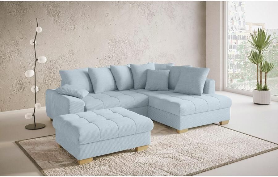 Mr. Couch Hocker Nikita II Koudschuim bekleding tot 140 kg belastbaar passend bij de set