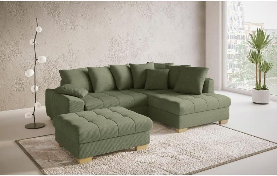 Mr. Couch Hocker Nikita II Koudschuim bekleding tot 140 kg belastbaar passend bij de set