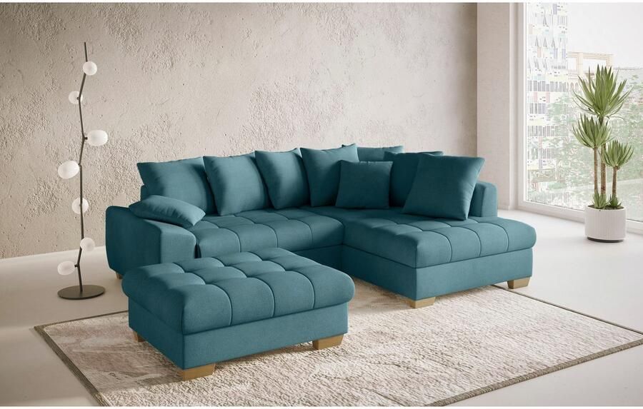 Mr. Couch Hocker Nikita II Koudschuim bekleding tot 140 kg belastbaar passend bij de set