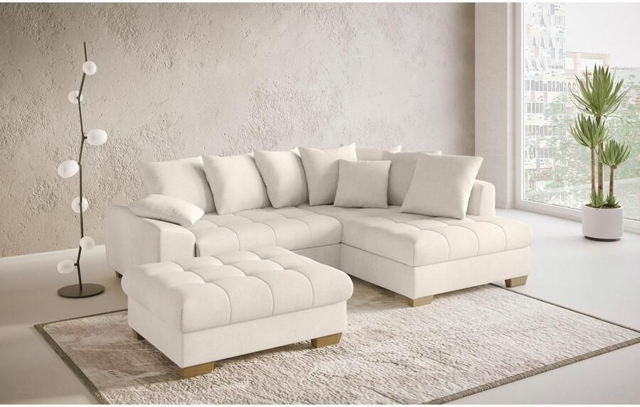 Mr. Couch Hocker Nikita II Koudschuim bekleding tot 140 kg belastbaar passend bij de set