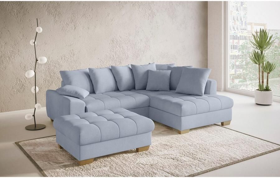 Mr. Couch Hocker Nikita II Koudschuim bekleding tot 140 kg belastbaar passend bij de set