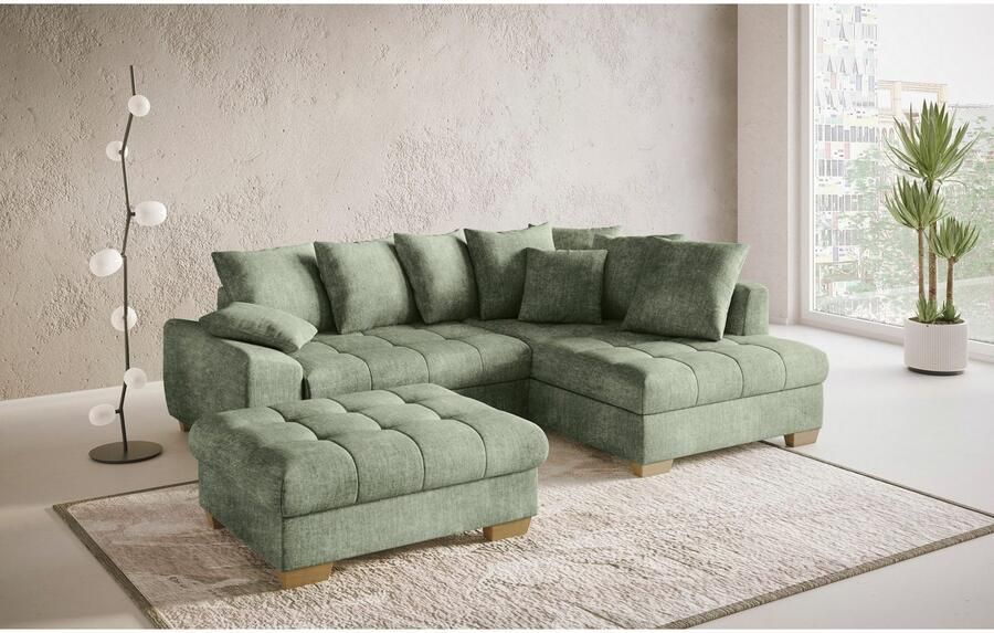 Mr. Couch Hocker Nikita II Koudschuim bekleding tot 140 kg belastbaar passend bij de set