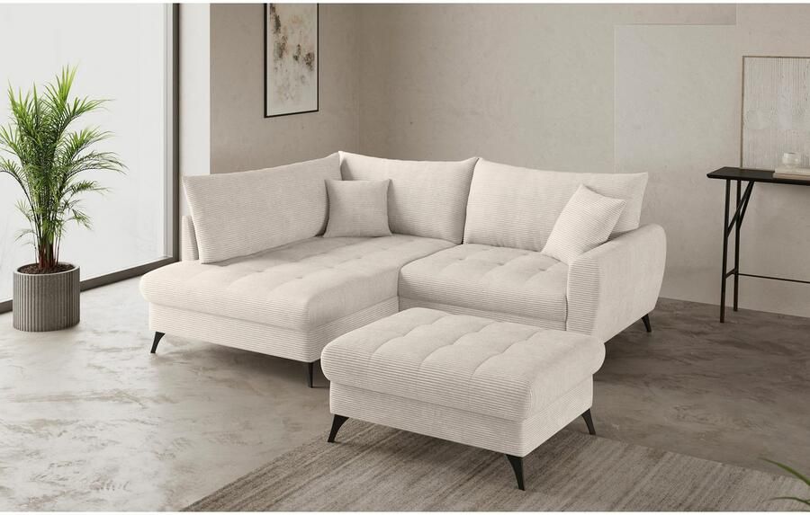 Mr. Couch Hockerbank Blackburn II Past bij de set met koudschuim tot 140 kg belastbaar