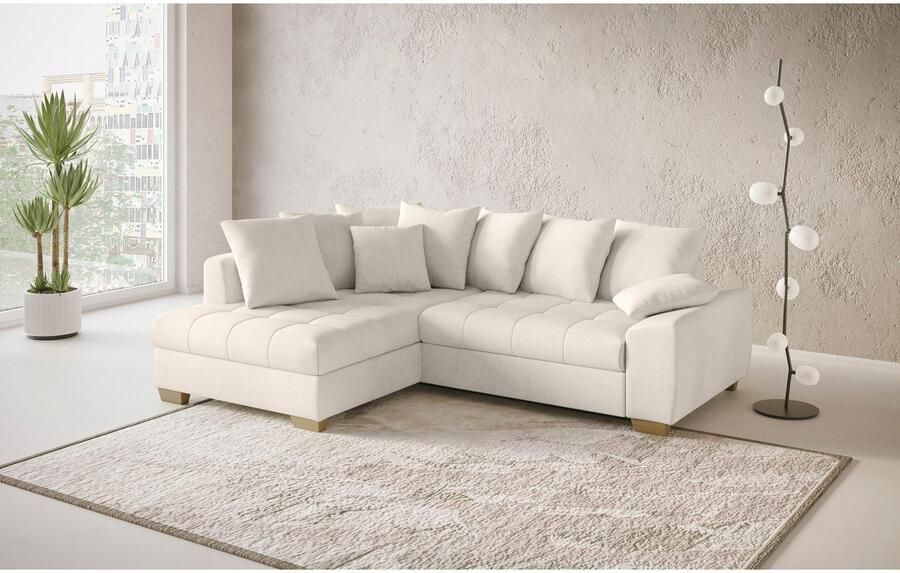 Mr. Couch Hoekbank Nikita II L-vorm Keuze met bedfunctie bedlade & RGB-LED-verlichting