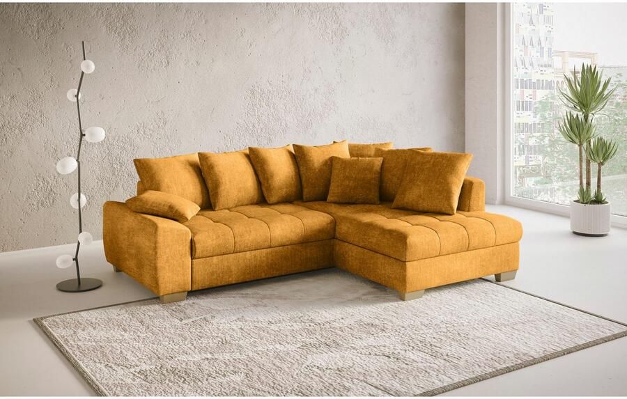 Mr. Couch Hoekbank Nikita II L-vorm Keuze met bedfunctie bedlade & RGB-LED-verlichting