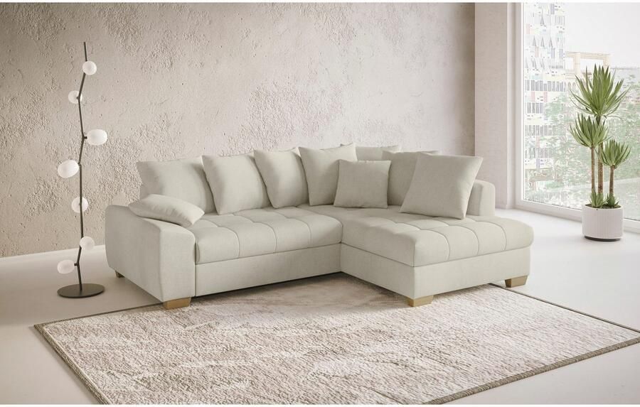 Mr. Couch Hoekbank Nikita II L-vorm Keuze met bedfunctie bedlade & RGB-LED-verlichting