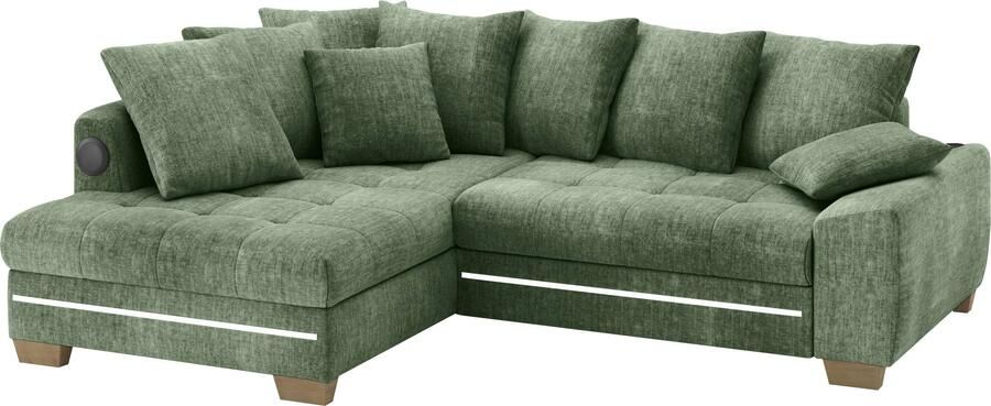 Mr. Couch Hoekbank Nikita II L-vorm met koudschuim rgb-led geluidssysteem optioneel met bed bedlade - Foto 4