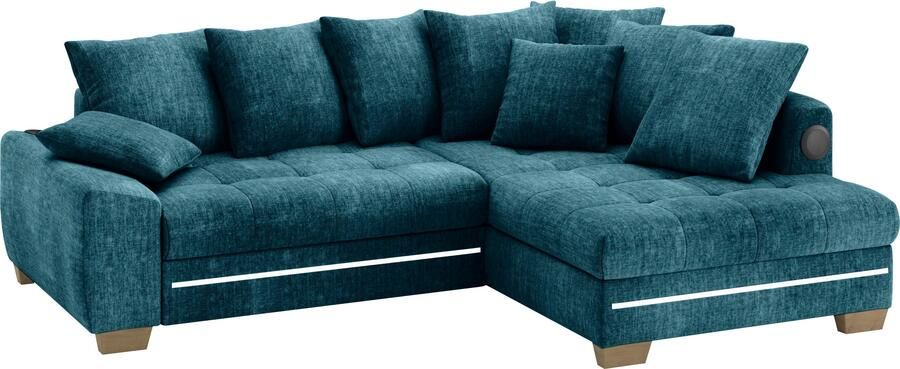 Mr. Couch Hoekbank Nikita II L-vorm met koudschuim rgb-led geluidssysteem optioneel met bed bedlade - Foto 4