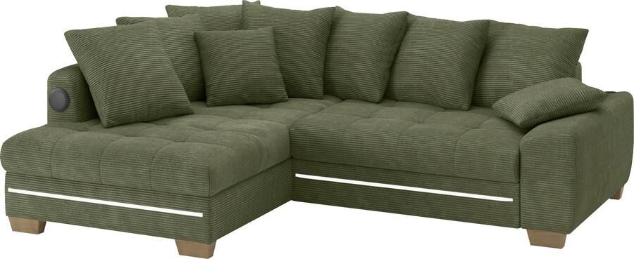 Mr. Couch Hoekbank Nikita II L-vorm met koudschuim rgb-led geluidssysteem optioneel met bed bedlade - Foto 4