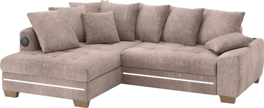 Mr. Couch Hoekbank Nikita II L-vorm met koudschuim rgb-led geluidssysteem optioneel met bed bedlade - Foto 4