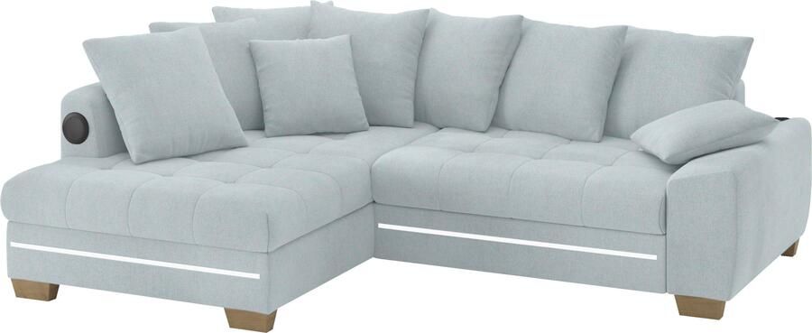 Mr. Couch Hoekbank Nikita II L-vorm met koudschuim rgb-led geluidssysteem optioneel met bed bedlade - Foto 4