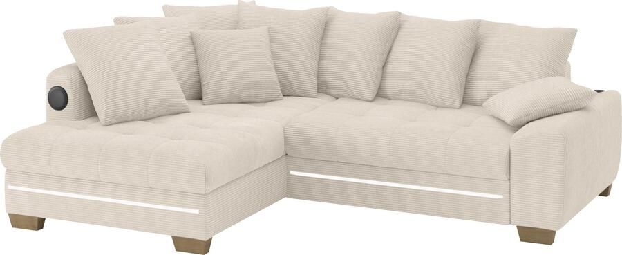 Mr. Couch Hoekbank Nikita II L-vorm met koudschuim rgb-led geluidssysteem optioneel met bed bedlade - Foto 4