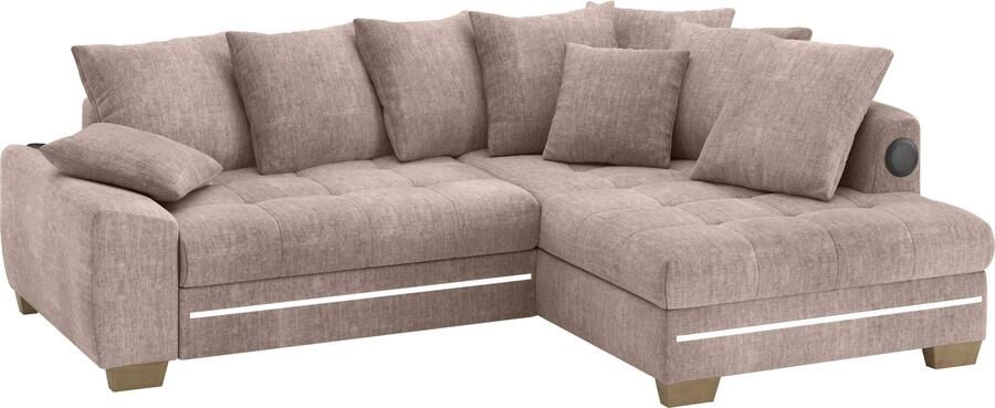 Mr. Couch Hoekbank Nikita II L-vorm met koudschuim rgb-led geluidssysteem optioneel met bed bedlade - Foto 3