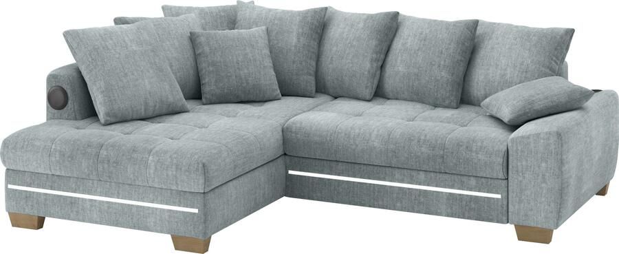 Mr. Couch Hoekbank Nikita II L-vorm met koudschuim rgb-led geluidssysteem optioneel met bed bedlade - Foto 3