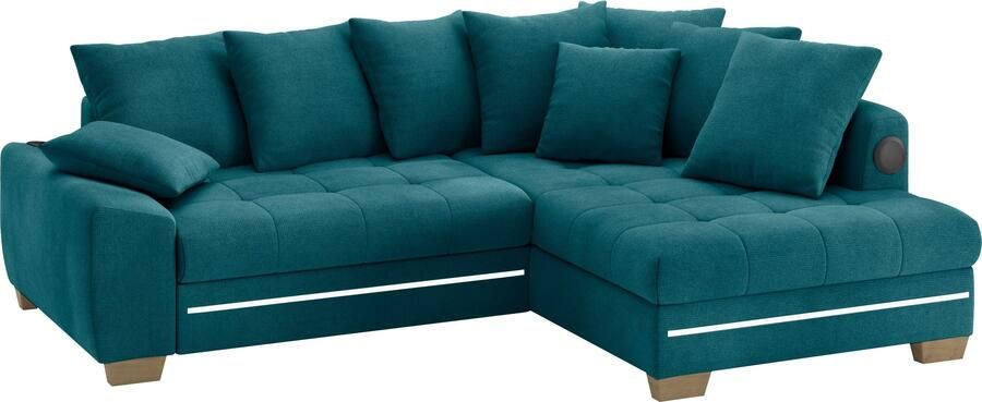 Mr. Couch Hoekbank Nikita II L-vorm met koudschuim rgb-led geluidssysteem optioneel met bed bedlade - Foto 4